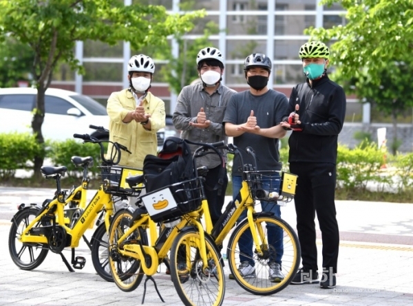김상호 하남시장 자전거도로 로드체킹 실시.